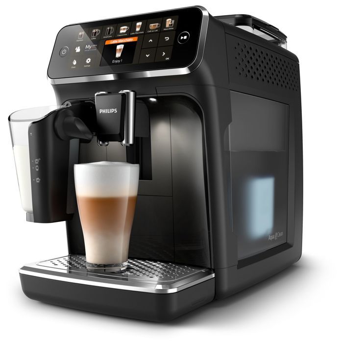 Philips Machine à expresso automatique série 5400, système de lait LatteGo, écran tactile, noir (EP5441/50)